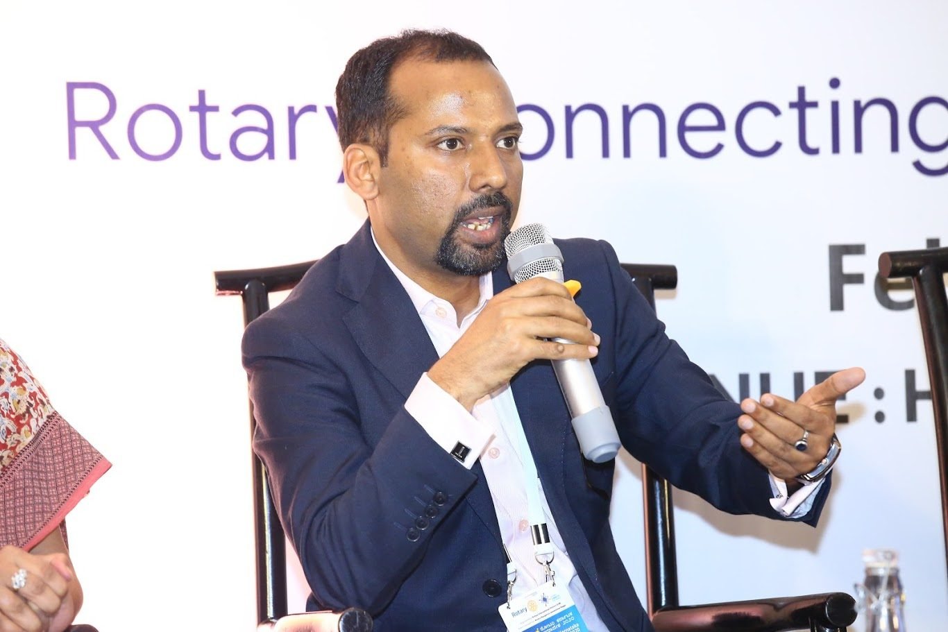 Tara Chand speaking at Rotary Karnataka CSR Conference